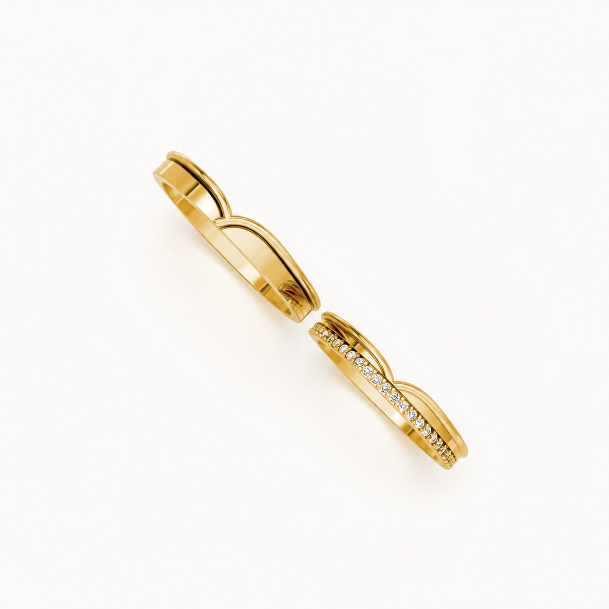Nhẫn cưới TG4 Vàng Gold thiết kế tinh xảo, độc đáo