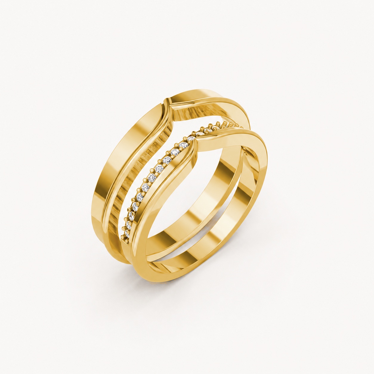 Nhẫn cưới TG4 Vàng Gold thiết kế tinh tế, sang trọng