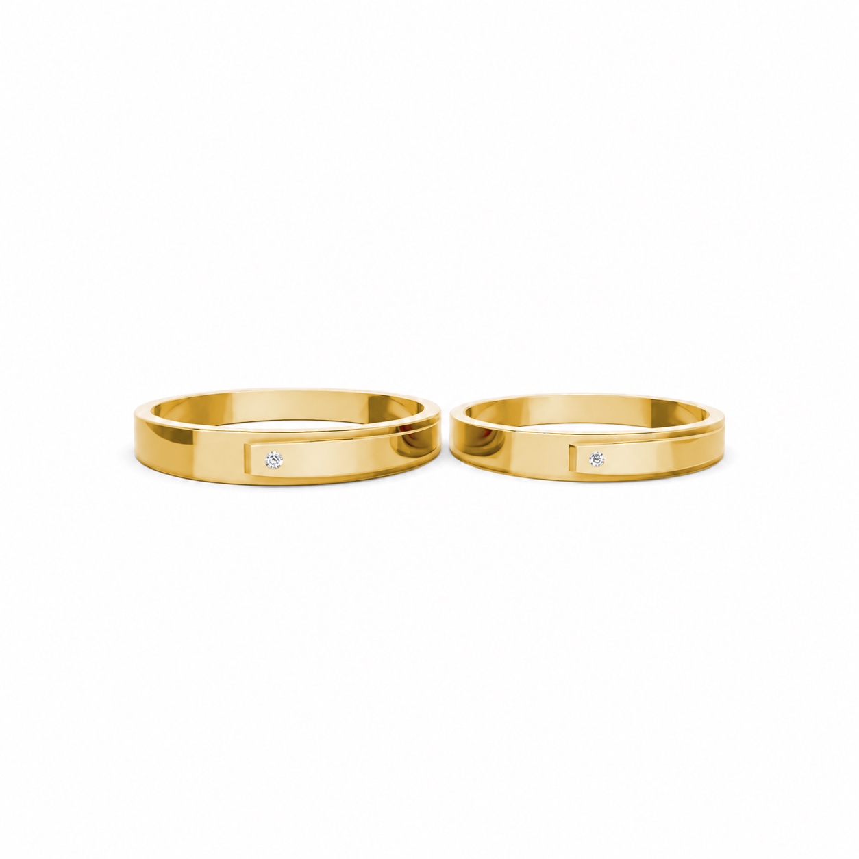 Nhẫn cưới TG7 Vàng Gold vàng 10K/14K/18K/607 cao cấp, thanh lịch