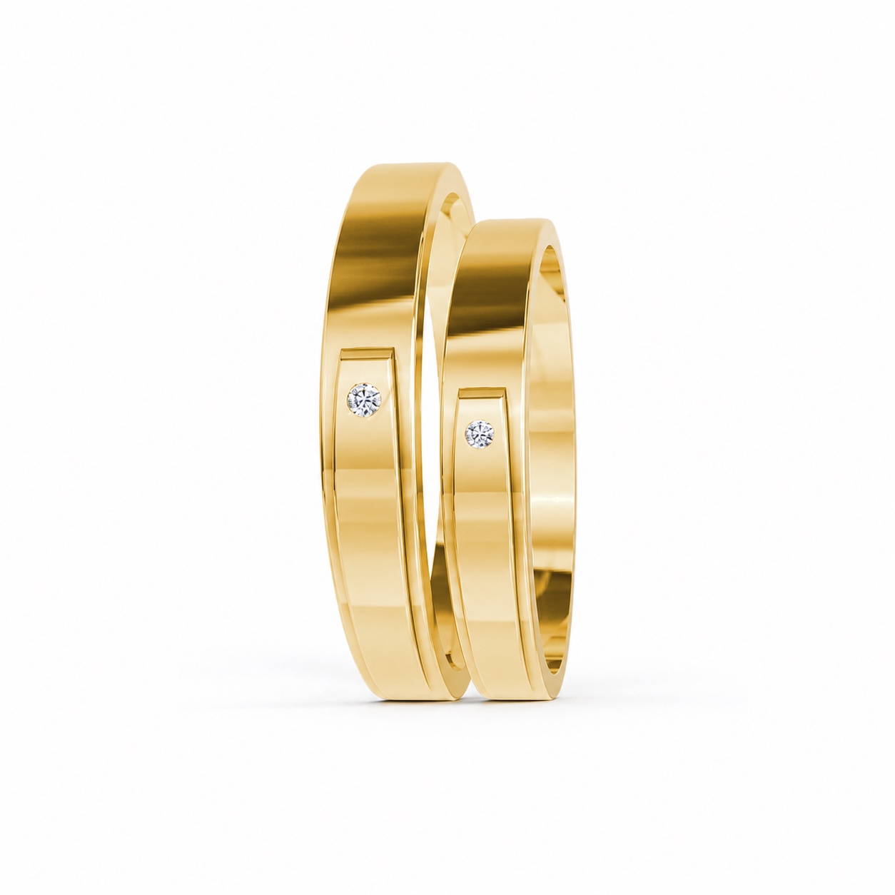Nhẫn cưới TG7 Vàng Gold thiết kế phá cách, sang trọng
