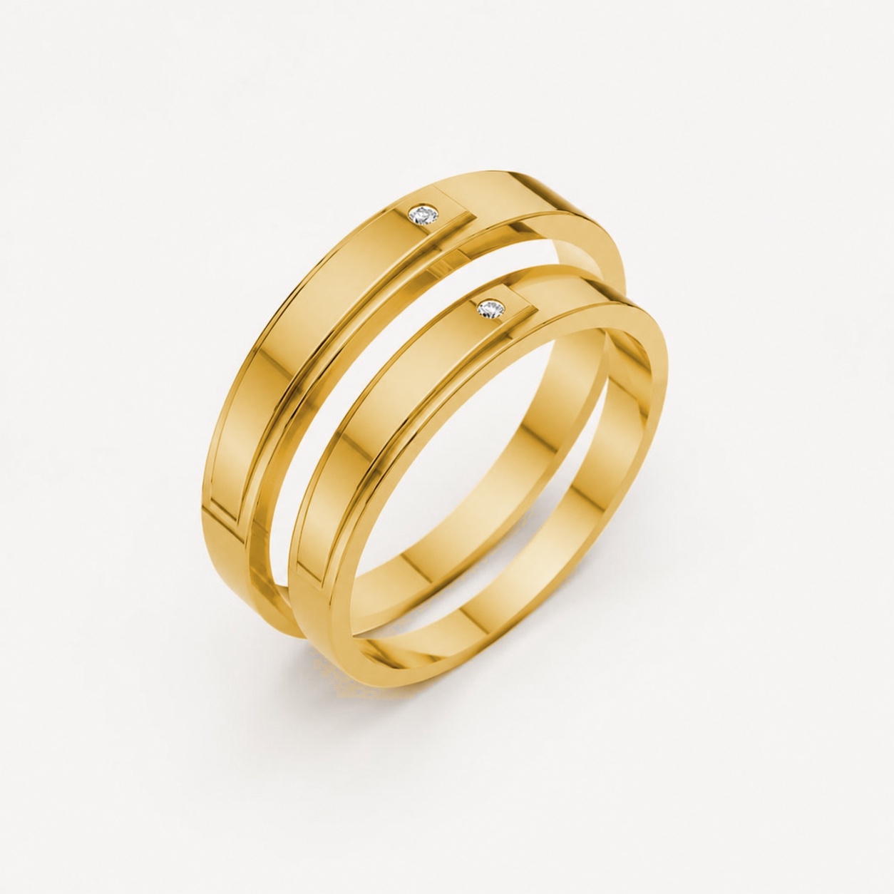 Nhẫn cưới TG7 Vàng Gold thiết kế tinh tế, sang trọng