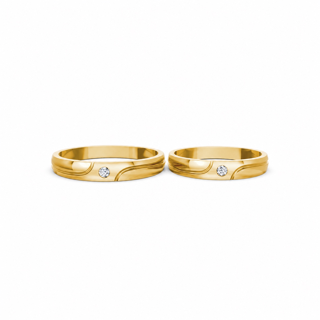 Nhẫn cưới TG9 Vàng Gold vàng 10K/14K/18K/607 cao cấp, thanh lịch
