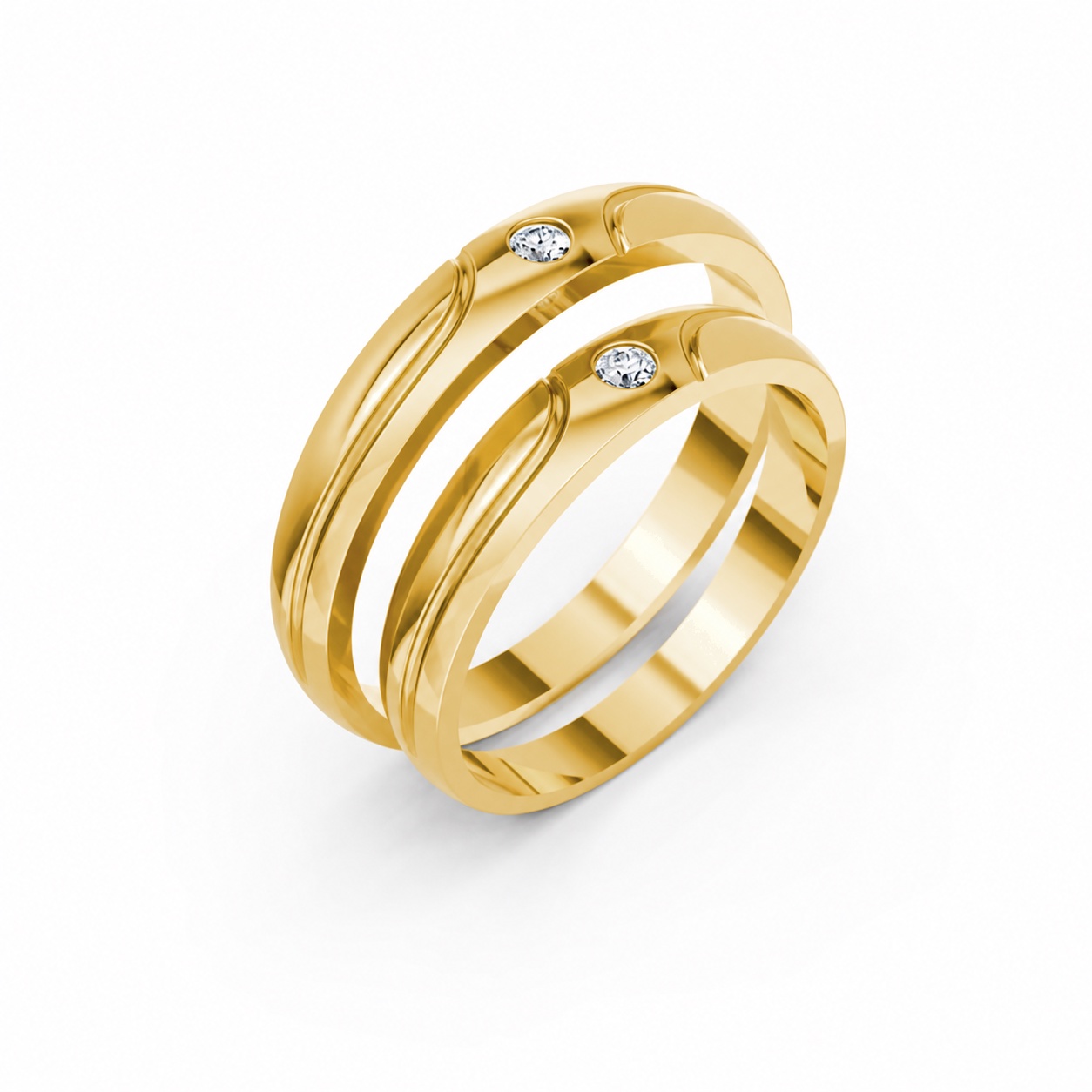 Nhẫn cưới TG9 Vàng Gold thiết kế tinh tế, sang trọng
