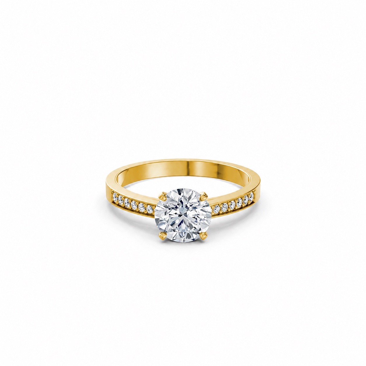 Nhẫn đính hôn LX3D màu Vàng Gold vàng 10K/14K/18K/607 cao cấp, thanh lịch