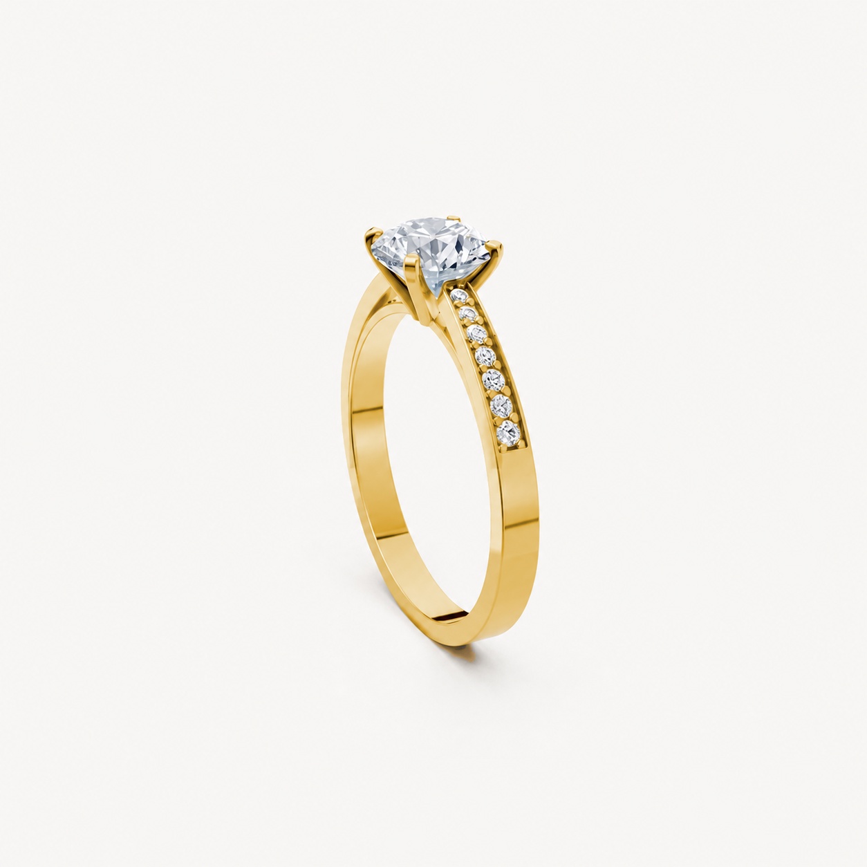 Nhẫn đính hôn LX3D màu Vàng Gold thiết kế phá cách, sang trọng