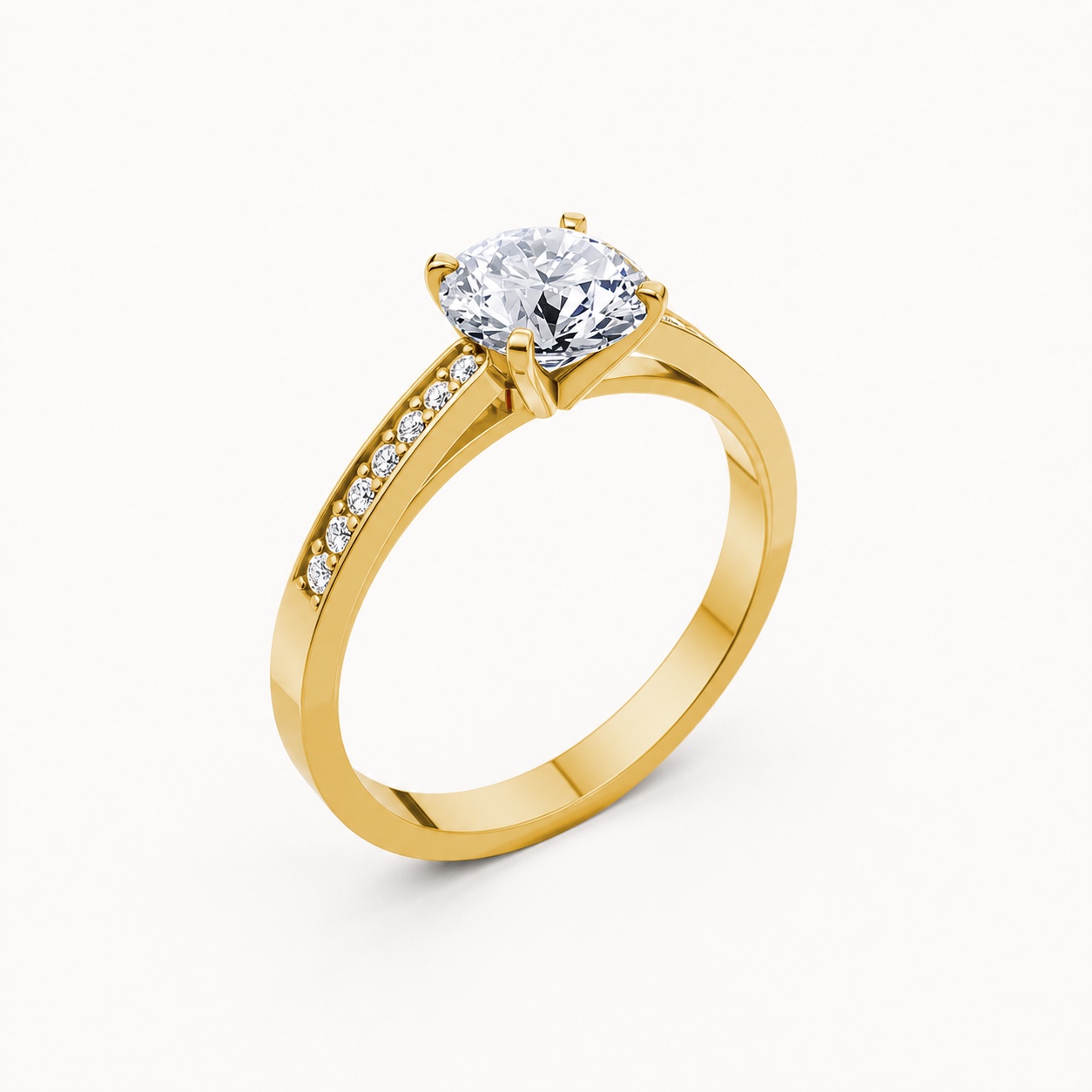 Nhẫn đính hôn LX3D màu Vàng Gold thiết kế tinh tế, sang trọng