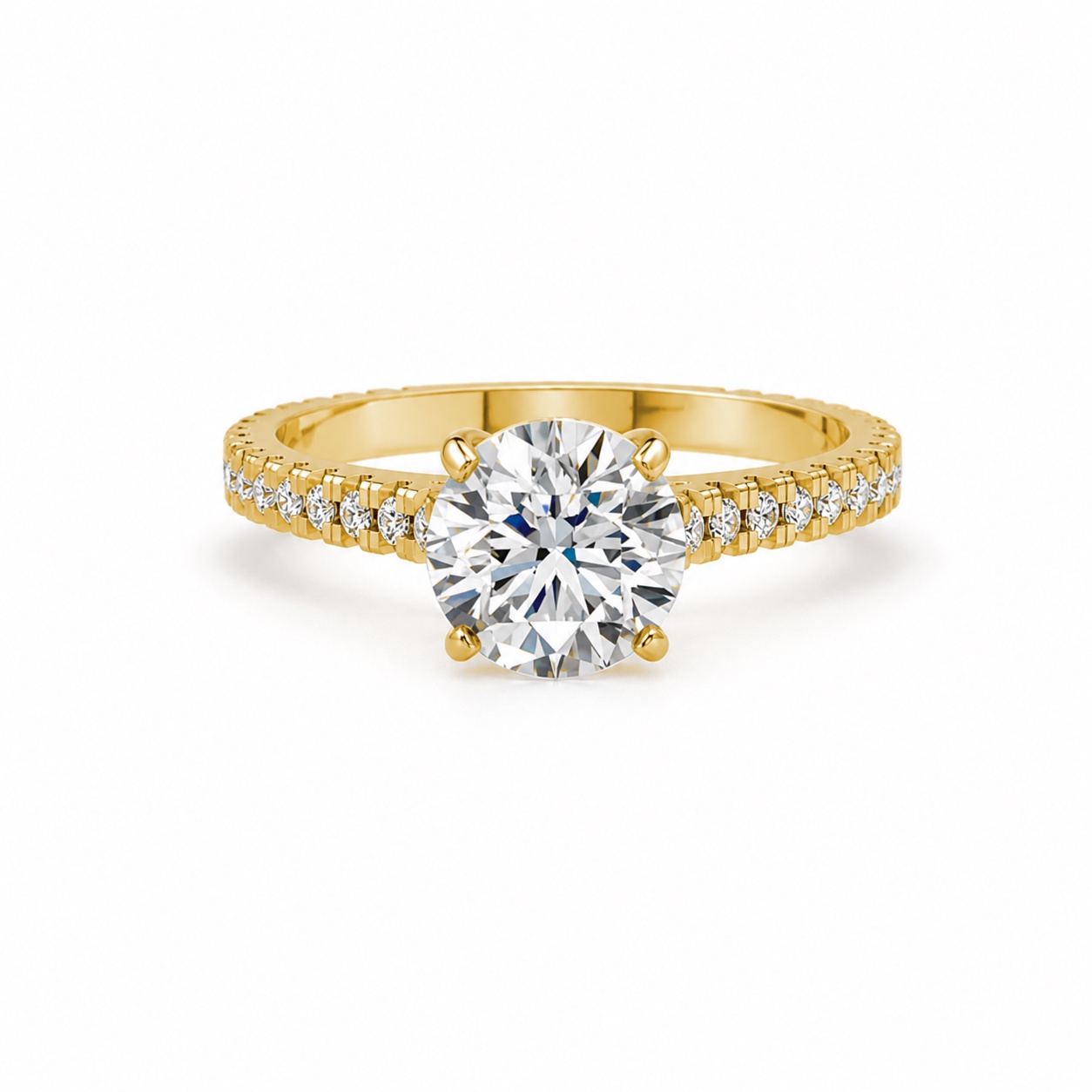 Nhẫn đính hôn LX4D màu Vàng Gold vàng 10K/14K/18K/607 cao cấp, thanh lịch