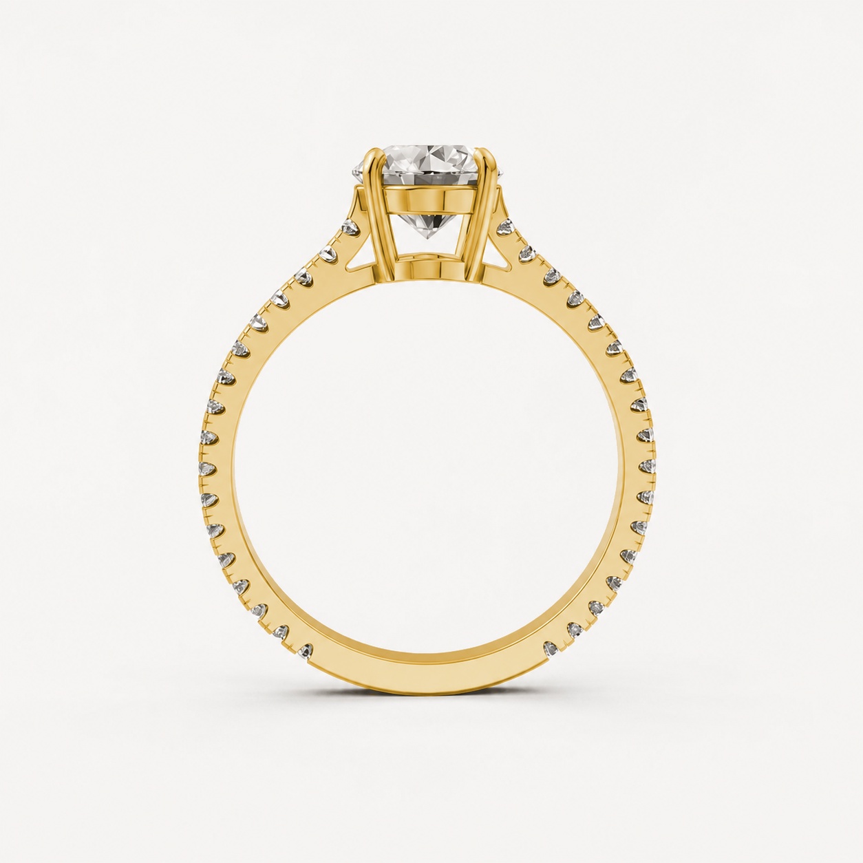 Nhẫn đính hôn LX4D màu Vàng Gold thiết kế phá cách, sang trọng