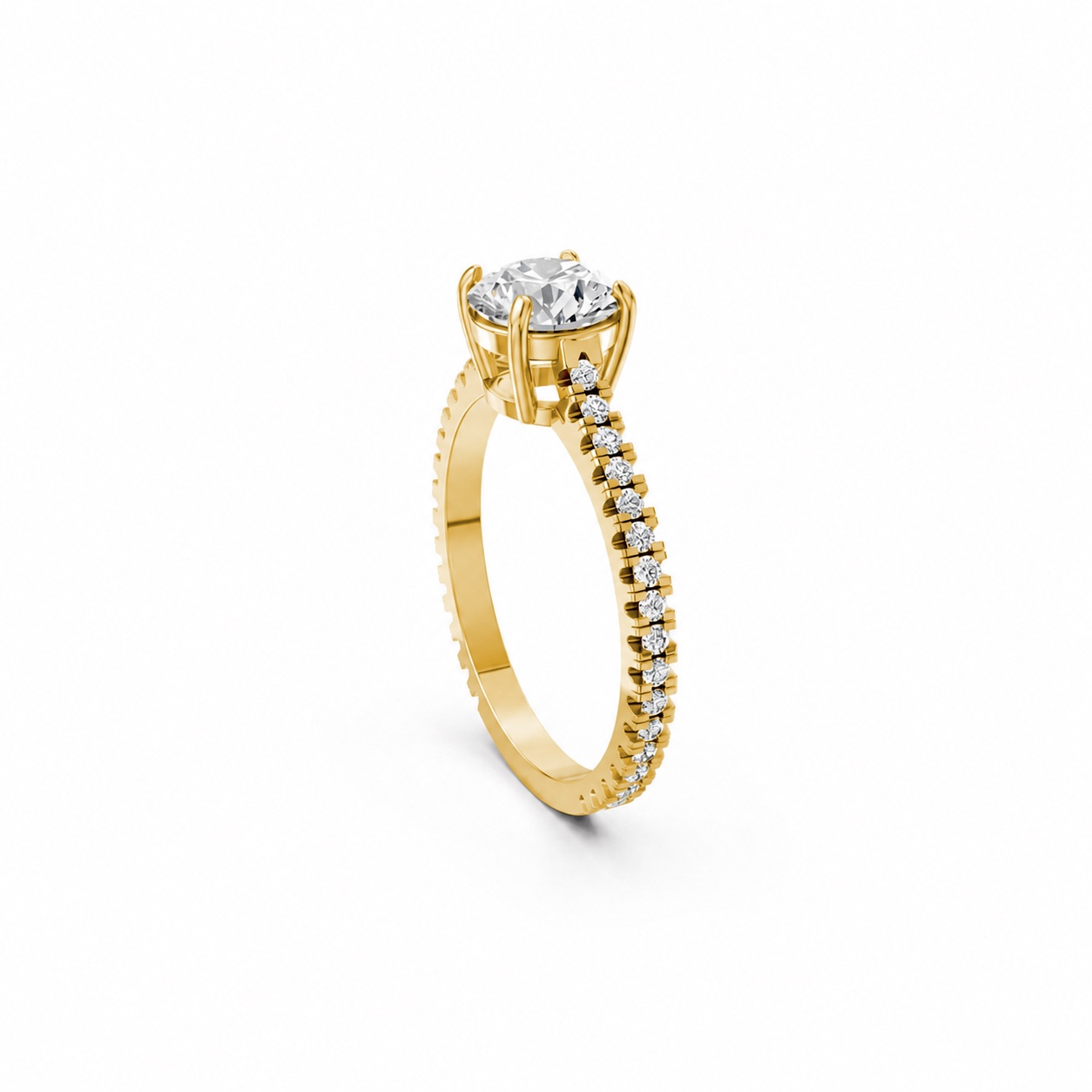 Nhẫn đính hôn LX4D màu Vàng Gold thiết kế tinh xảo, độc đáo