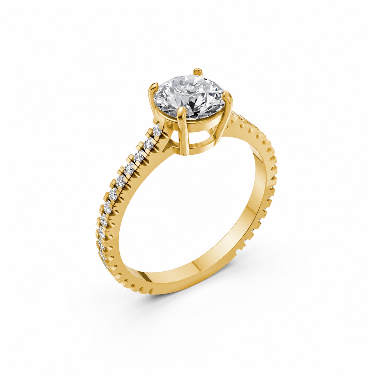 Nhẫn đính hôn LX4D màu Vàng Gold thiết kế tinh tế, sang trọng