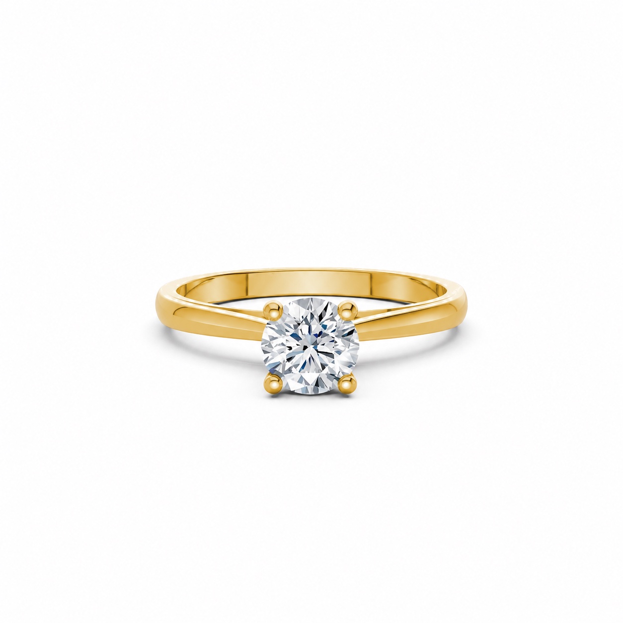 Nhẫn đính hôn R272 màu Vàng Gold thiết kế tinh xảo, độc đáo