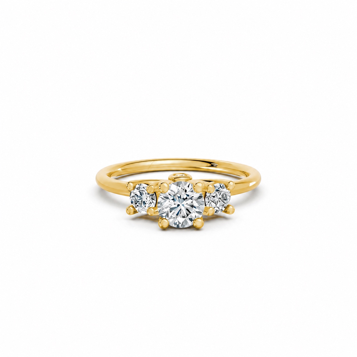 Nhẫn đính hôn đá US R313 màu Vàng Gold thiết kế tinh xảo, độc đáo