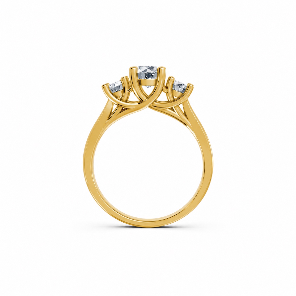 Nhẫn đính hôn đá US R314 màu Vàng Gold vàng 10K/14K/18K/607 cao cấp, thanh lịch