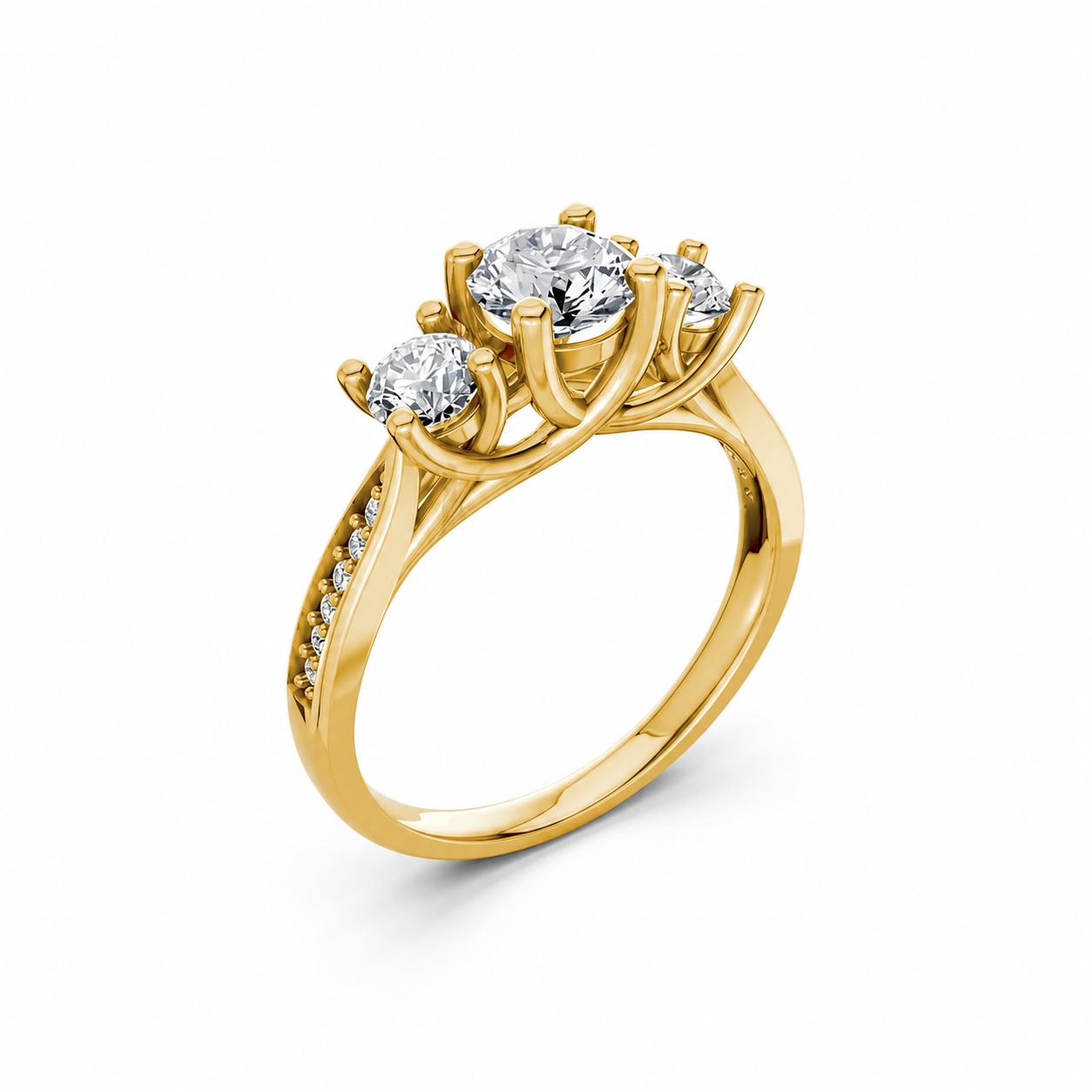 Nhẫn đính hôn đá US R314 màu Vàng Gold thiết kế tinh tế, sang trọng