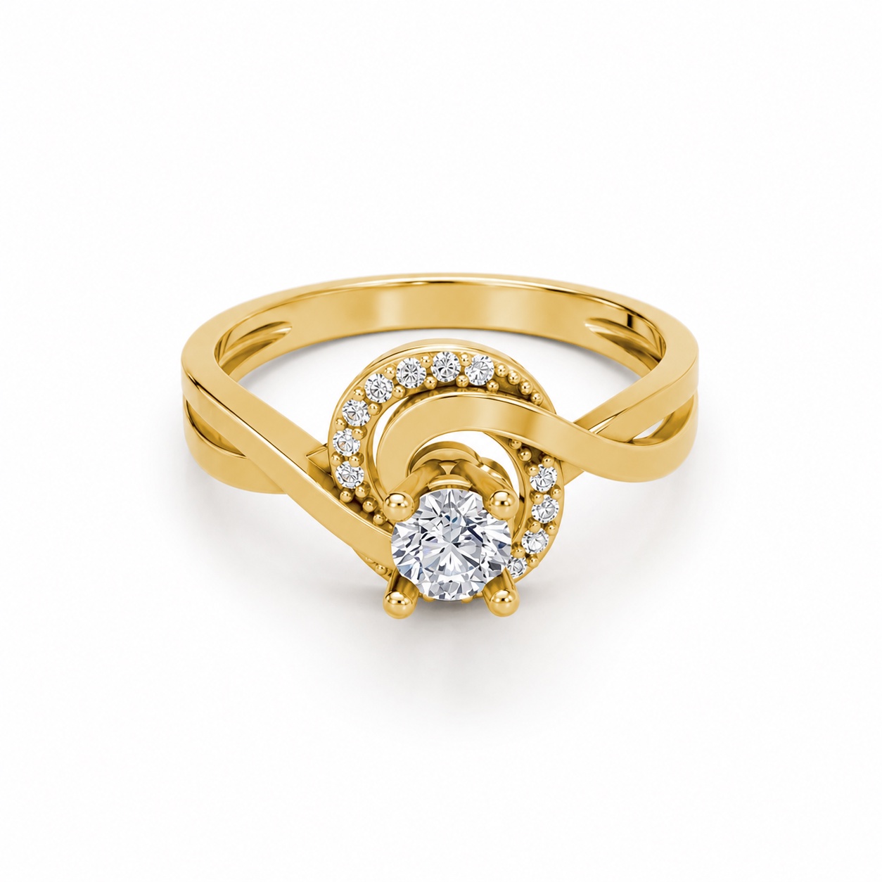 Nhẫn đính hôn đá cao cấp R316 màu Vàng Gold vàng 10K/14K/18K/607 cao cấp, thanh lịch