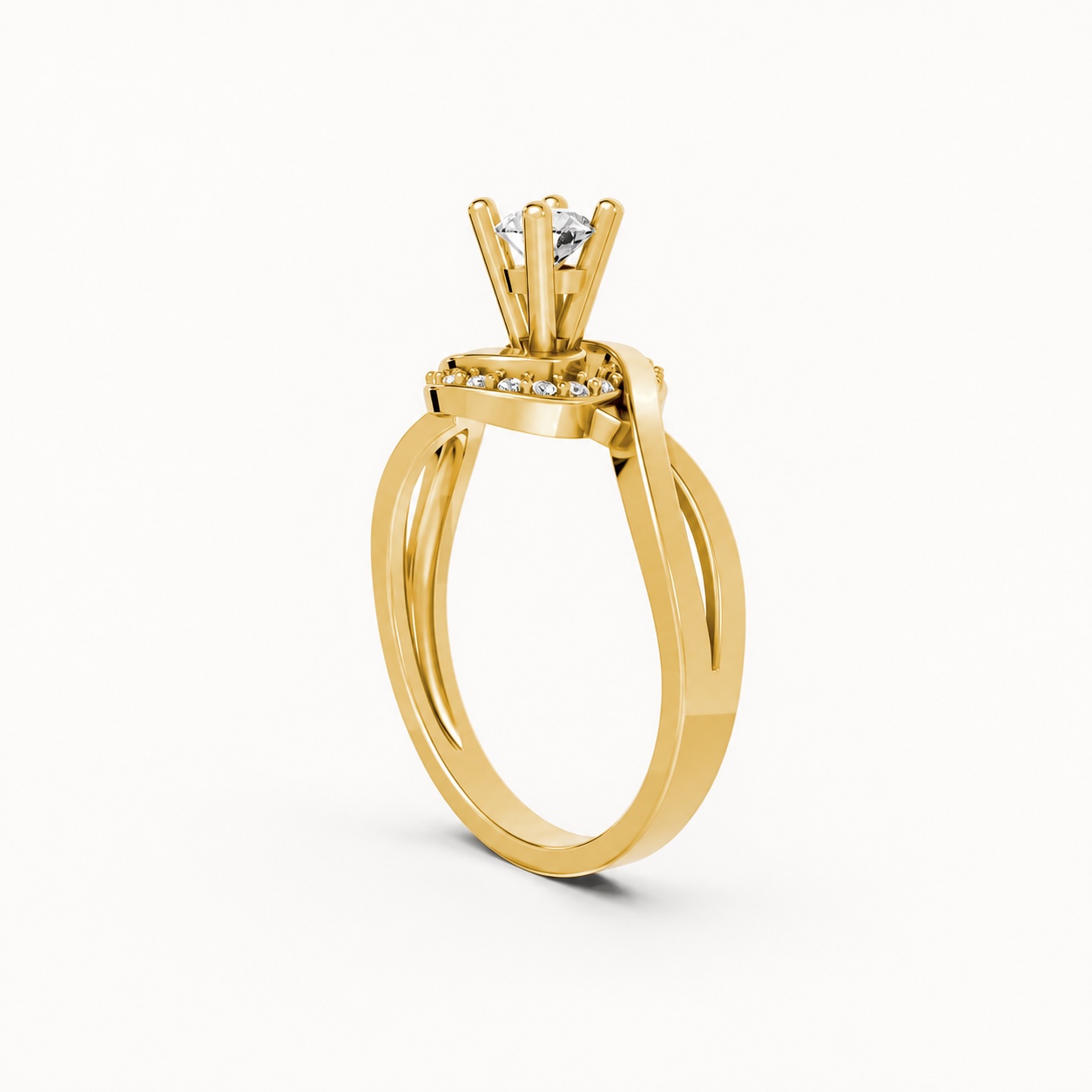 Nhẫn đính hôn đá cao cấp R316 màu Vàng Gold thiết kế tinh xảo, độc đáo