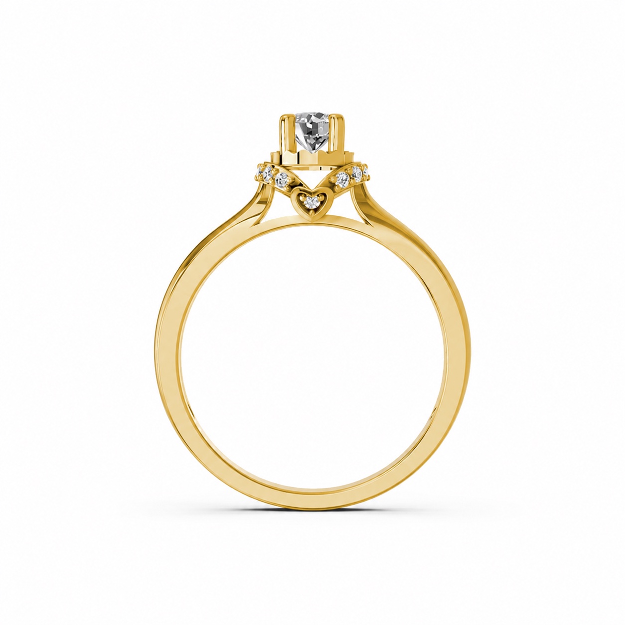 Nhẫn đính hôn R452 Vàng Gold thiết kế phá cách, sang trọng