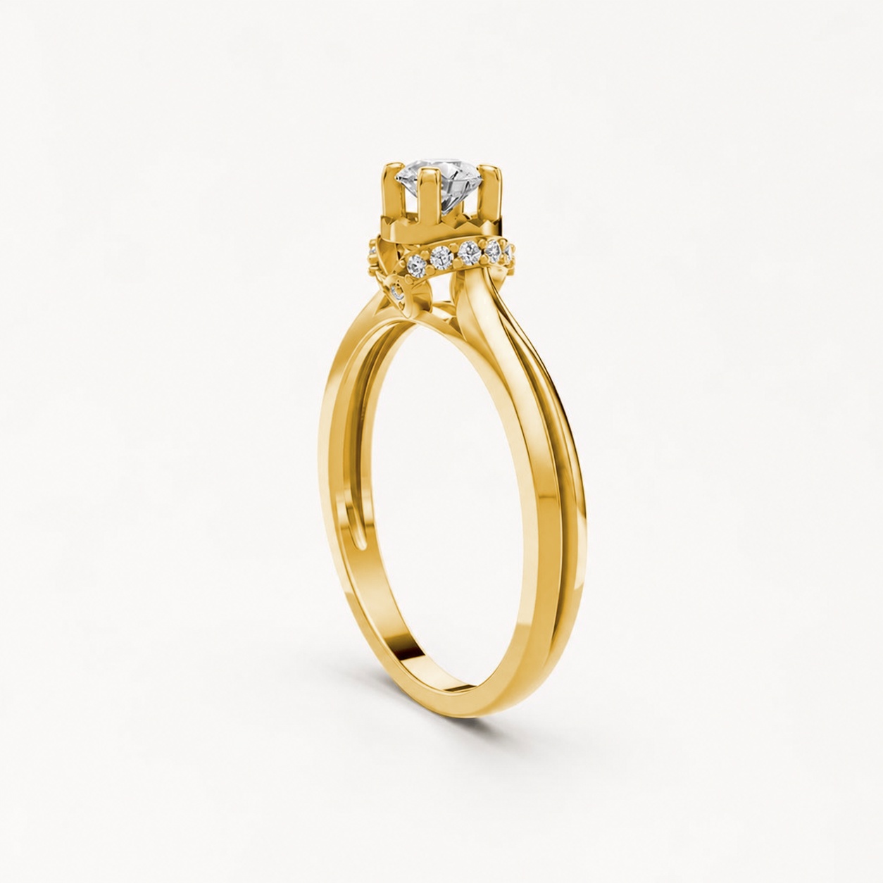 Nhẫn đính hôn R452 Vàng Gold thiết kế tinh xảo, độc đáo