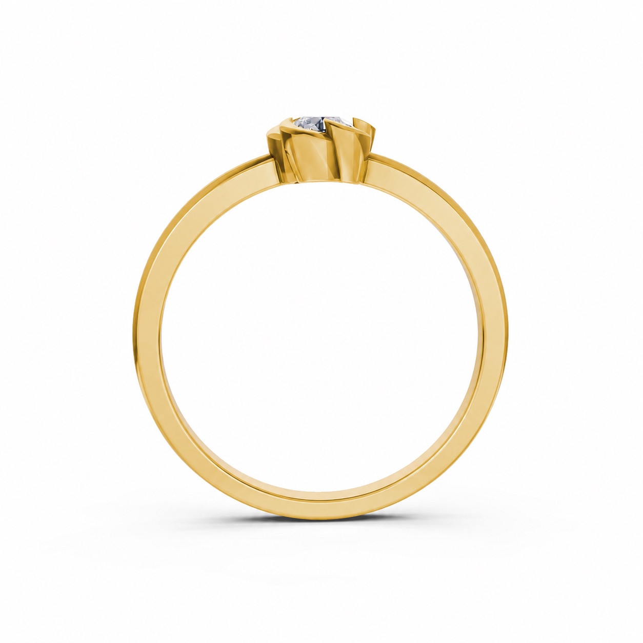 Nhẫn đính hôn R461 Vàng Gold thiết kế phá cách, sang trọng