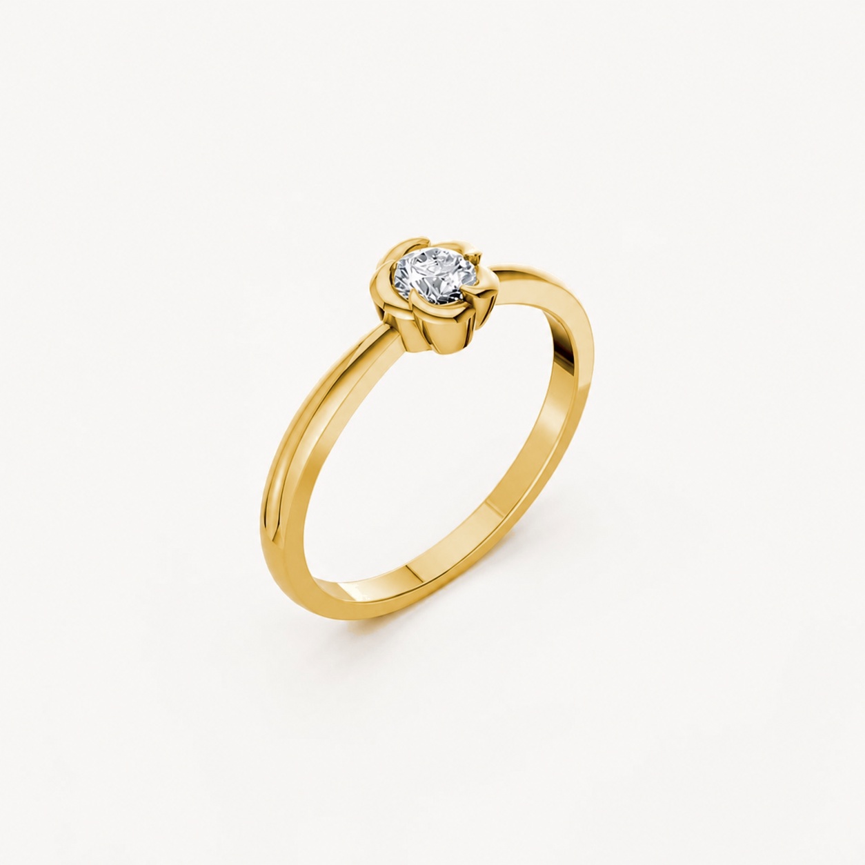Nhẫn đính hôn R461 Vàng Gold thiết kế tinh tế, sang trọng