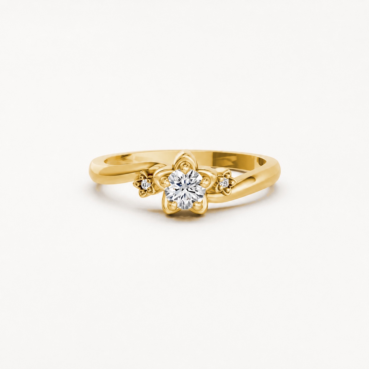 NHẪN ĐÍNH HÔN R462 màu Vàng Gold thiết kế tinh xảo, độc đáo