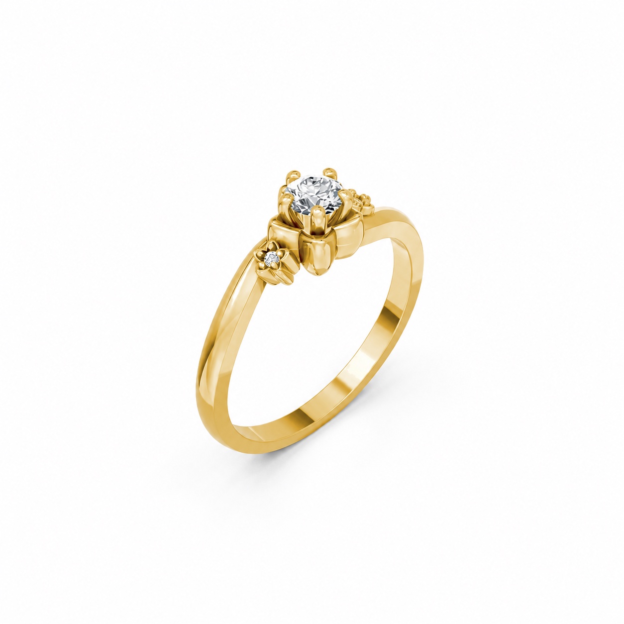 NHẪN ĐÍNH HÔN R462 màu Vàng Gold thiết kế tinh tế, sang trọng