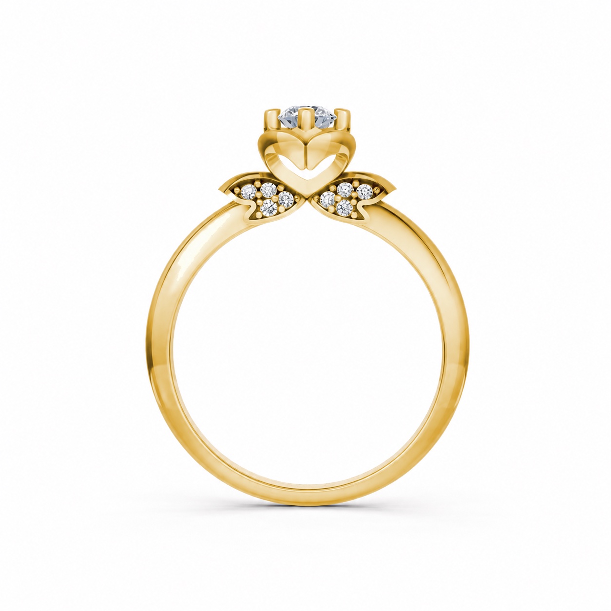 Nhẫn đính hôn R468 Vàng Gold thiết kế phá cách, sang trọng