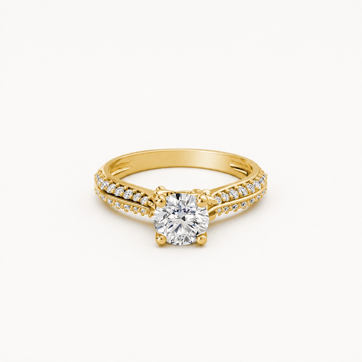 Nhẫn đính hôn R471 màu Vàng Gold vàng 10K/14K/18K/607 cao cấp, thanh lịch