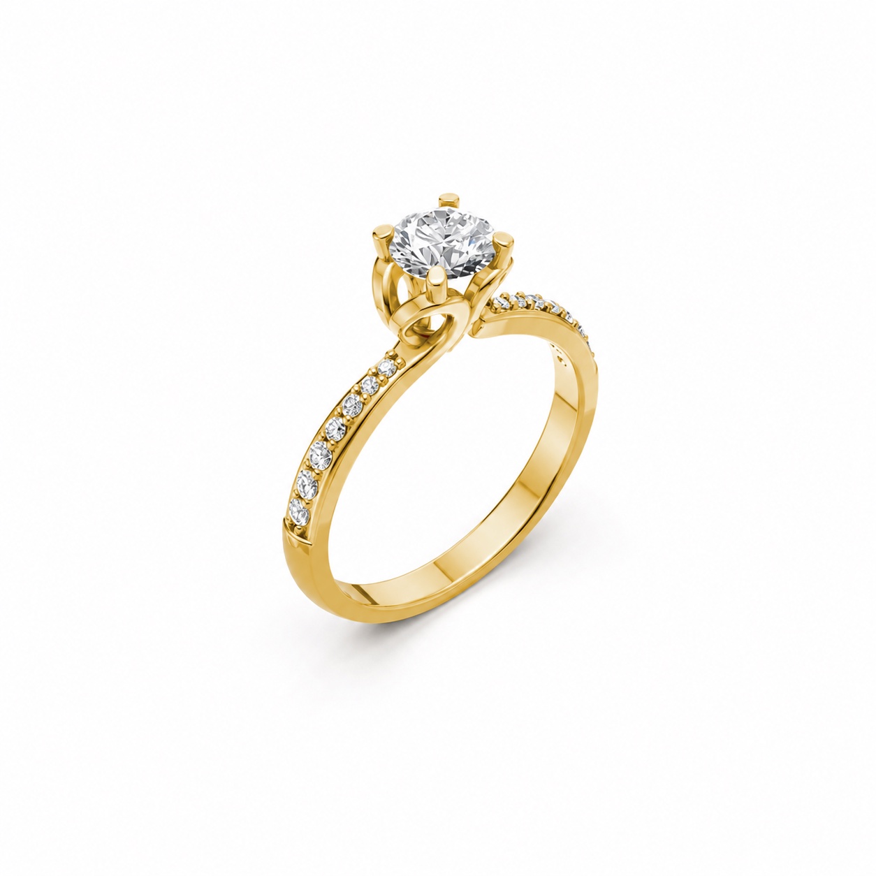 NHẪN ĐÍNH HÔN R479 màu Vàng Gold thiết kế tinh tế, sang trọng