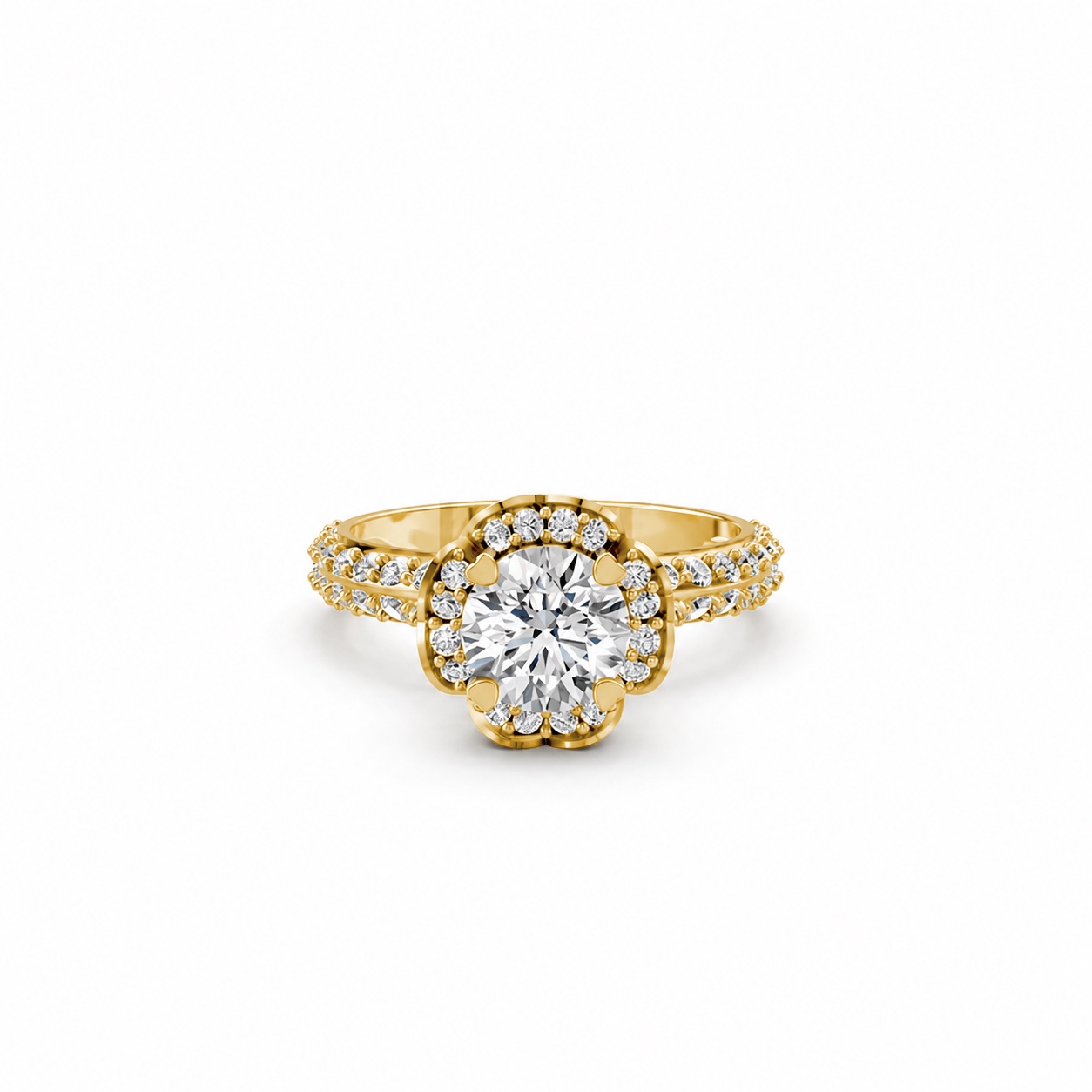 Nhẫn đính hôn Paris TBR16 Vàng Gold vàng 10K/14K/18K/607 cao cấp, thanh lịch