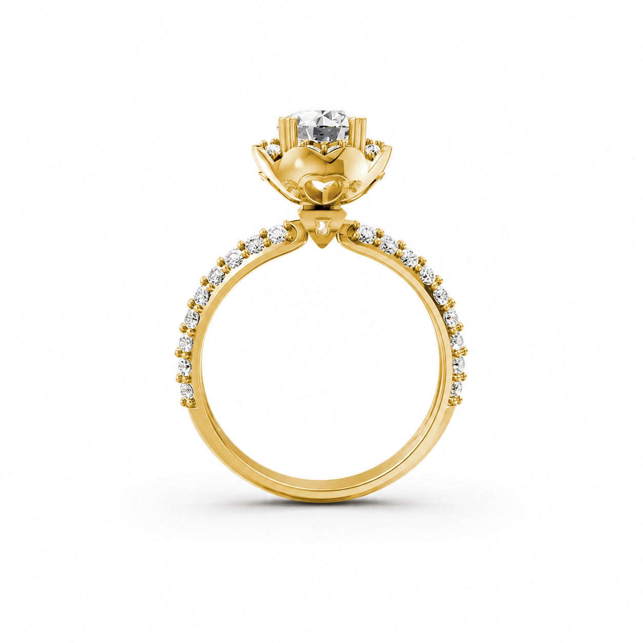 Nhẫn đính hôn Paris TBR16 Vàng Gold thiết kế phá cách, sang trọng