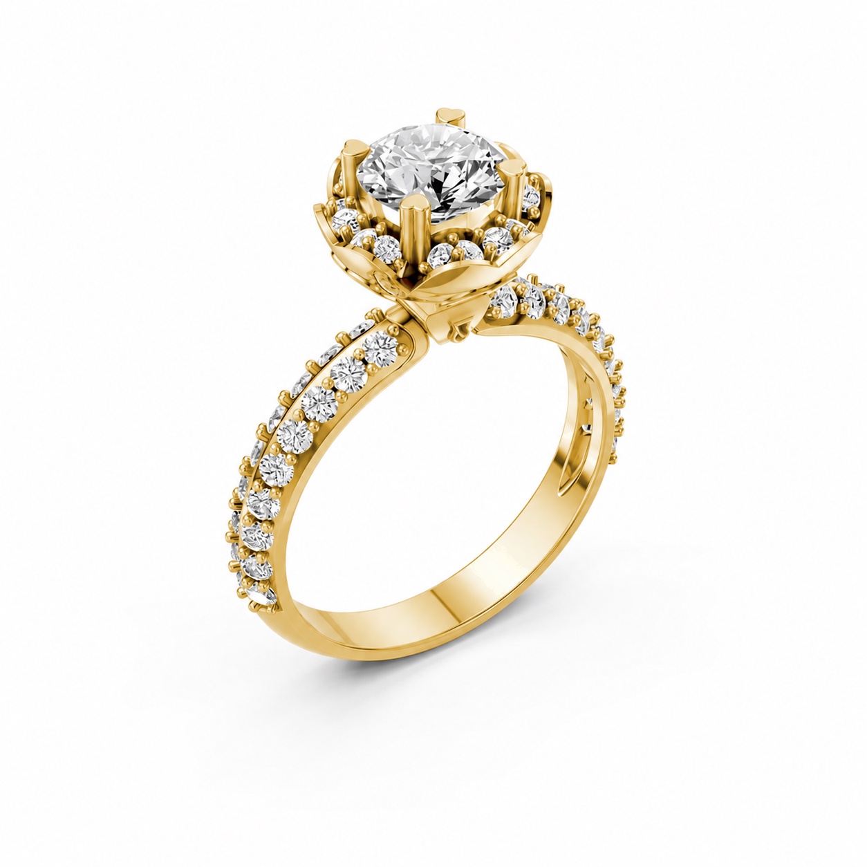 Nhẫn đính hôn Paris TBR16 Vàng Gold thiết kế tinh tế, sang trọng