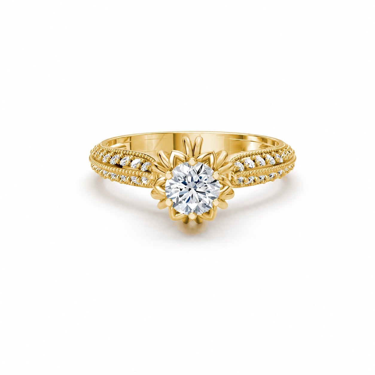 Nhẫn đính hôn Paris TBR17 Vàng Gold vàng 10K/14K/18K/607 cao cấp, thanh lịch