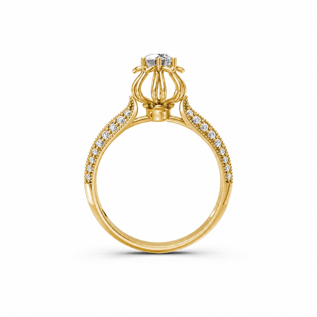 Nhẫn đính hôn Paris TBR17 Vàng Gold thiết kế phá cách, sang trọng