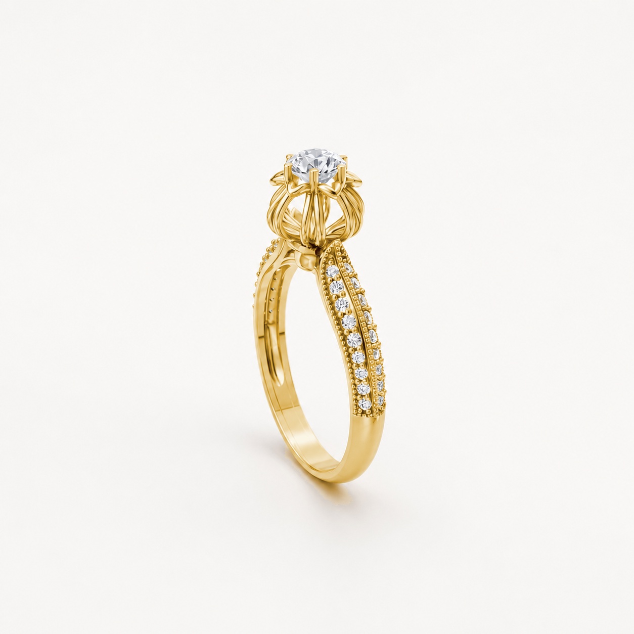 Nhẫn đính hôn Paris TBR17 Vàng Gold thiết kế tinh xảo, độc đáo