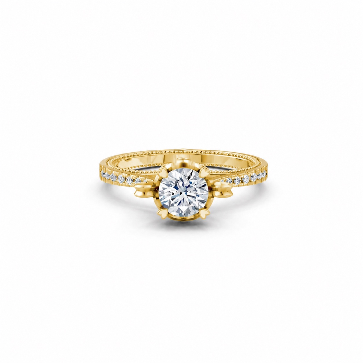 Nhẫn đính hôn Paris TBR18 Vàng Gold vàng 10K/14K/18K/607 cao cấp, thanh lịch