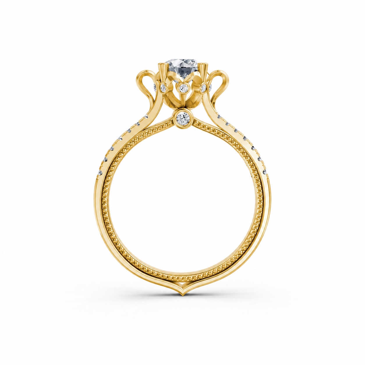 Nhẫn đính hôn Paris TBR18 Vàng Gold thiết kế phá cách, sang trọng