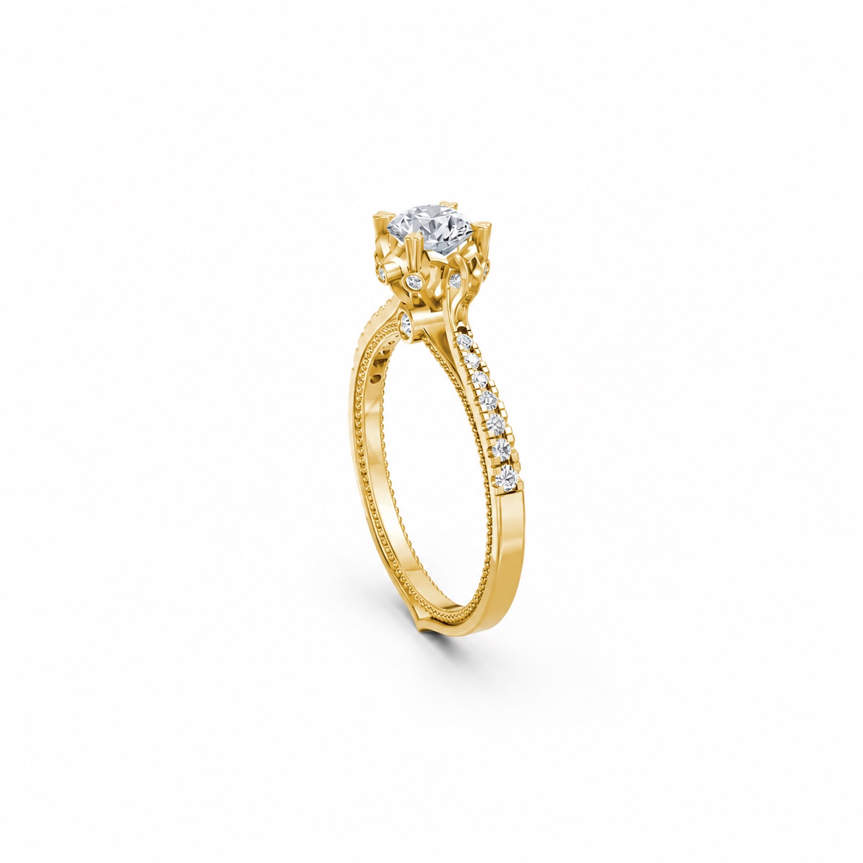 Nhẫn đính hôn Paris TBR18 Vàng Gold thiết kế tinh xảo, độc đáo