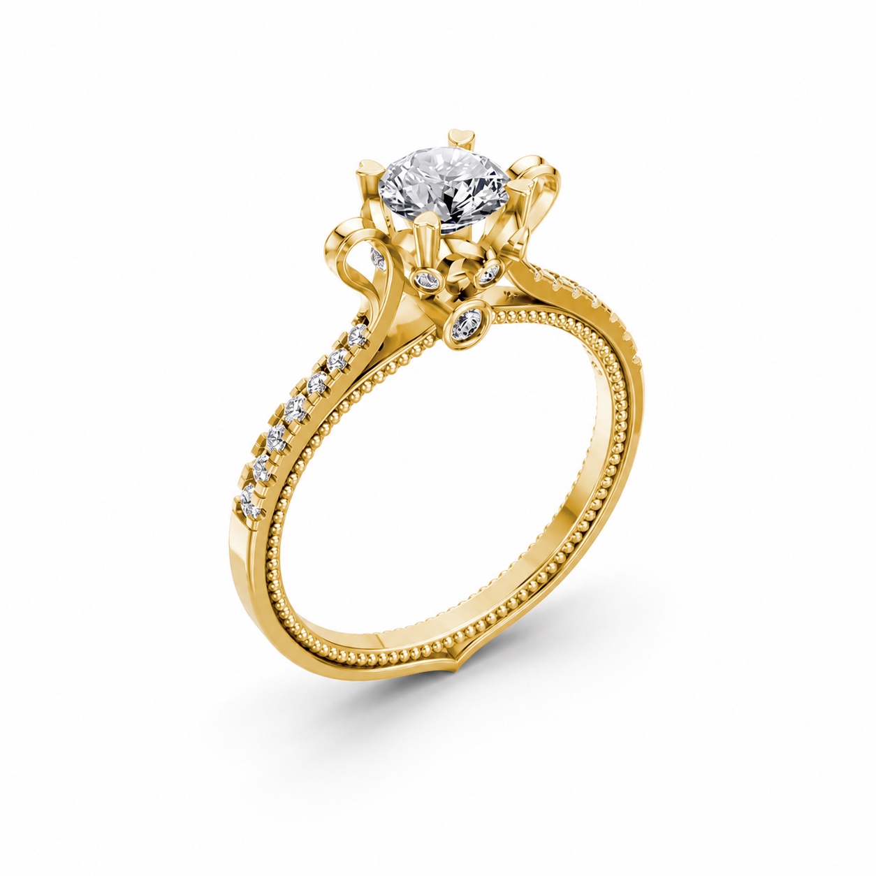 Nhẫn đính hôn Paris TBR18 Vàng Gold thiết kế tinh tế, sang trọng