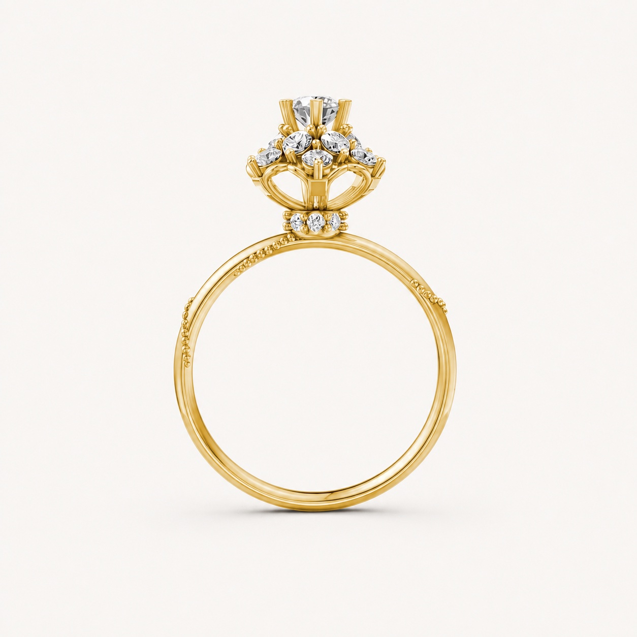 Nhẫn đính hôn Paris TBR19 Vàng Gold thiết kế phá cách, sang trọng