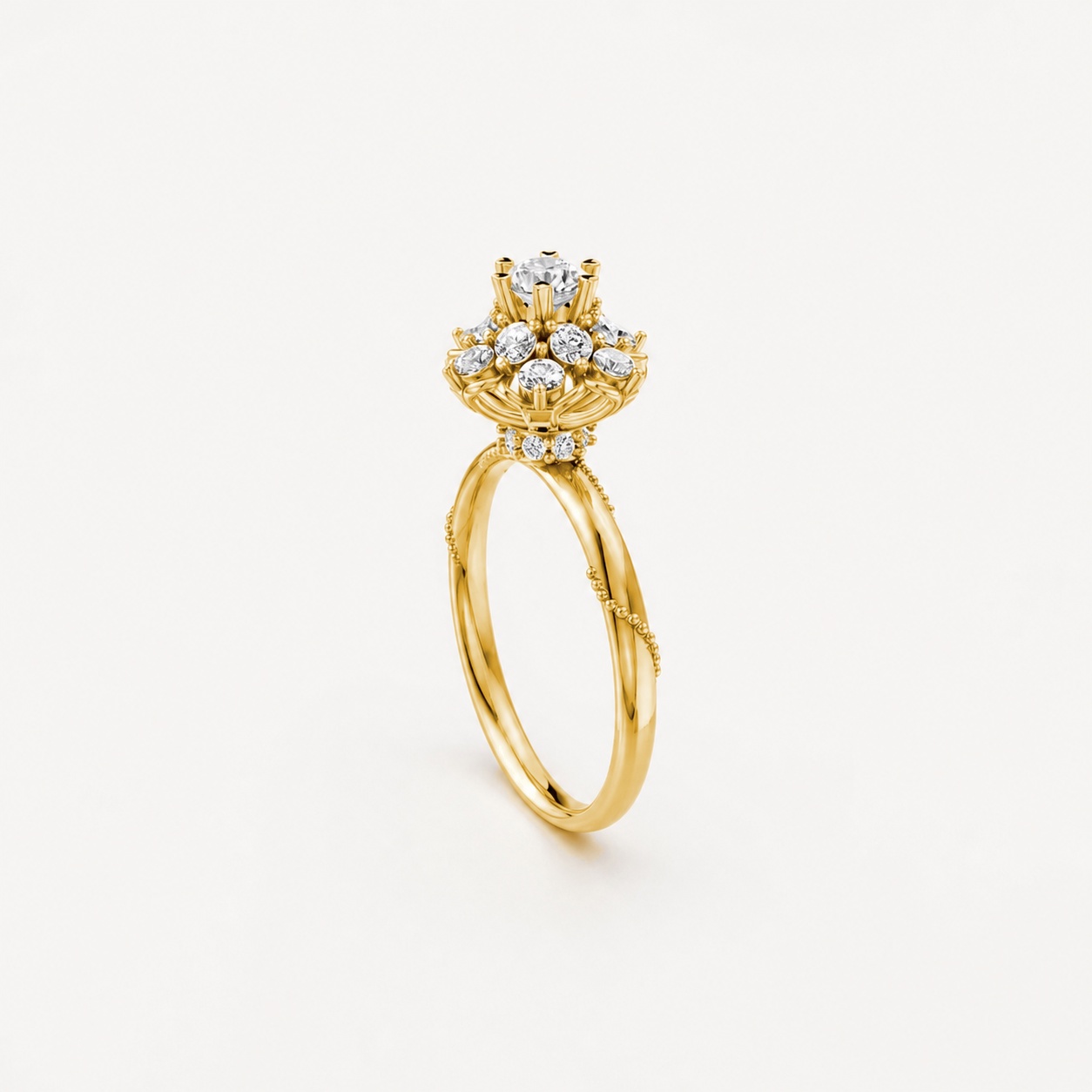 Nhẫn đính hôn Paris TBR19 Vàng Gold thiết kế tinh xảo, độc đáo