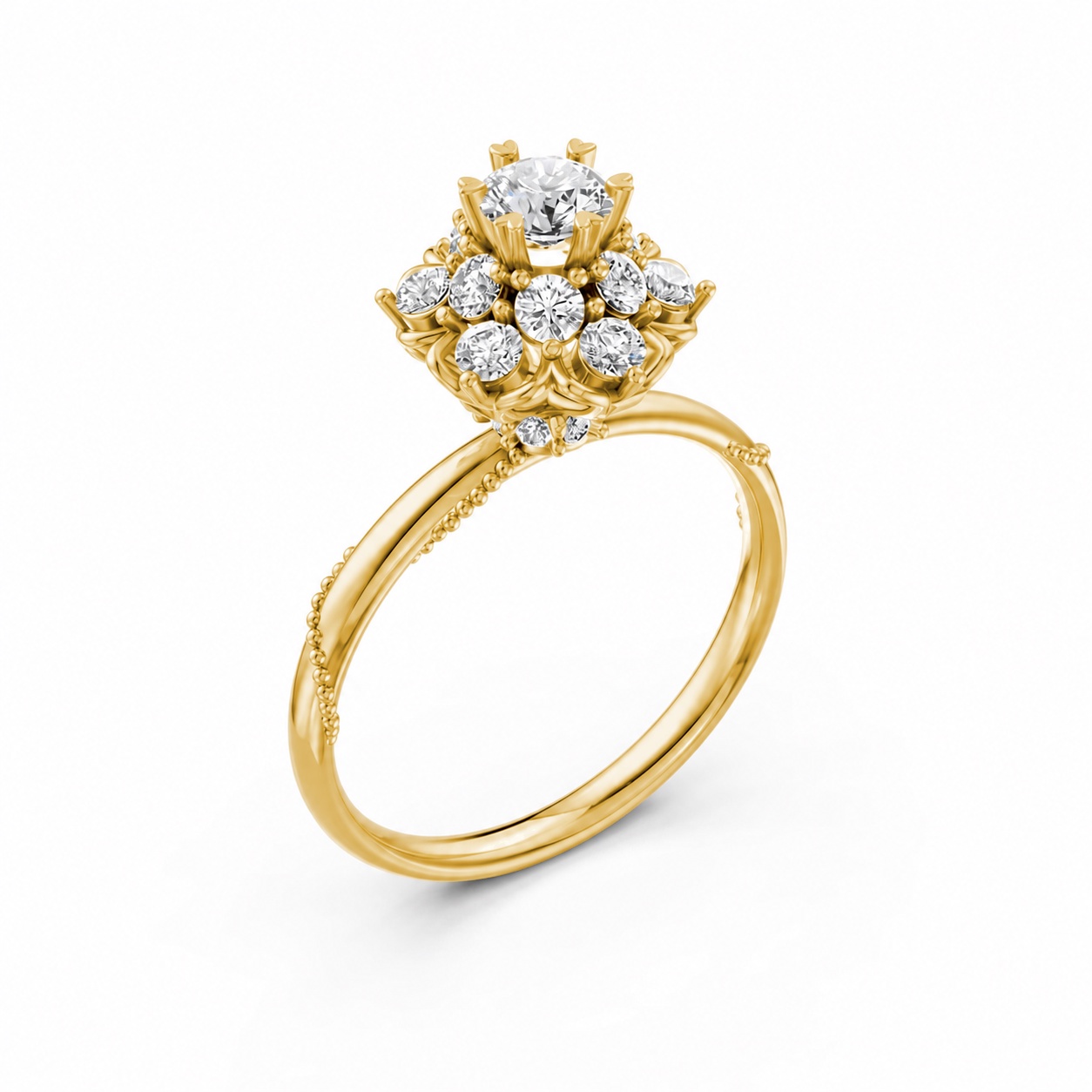 Nhẫn đính hôn Paris TBR19 Vàng Gold thiết kế tinh tế, sang trọng
