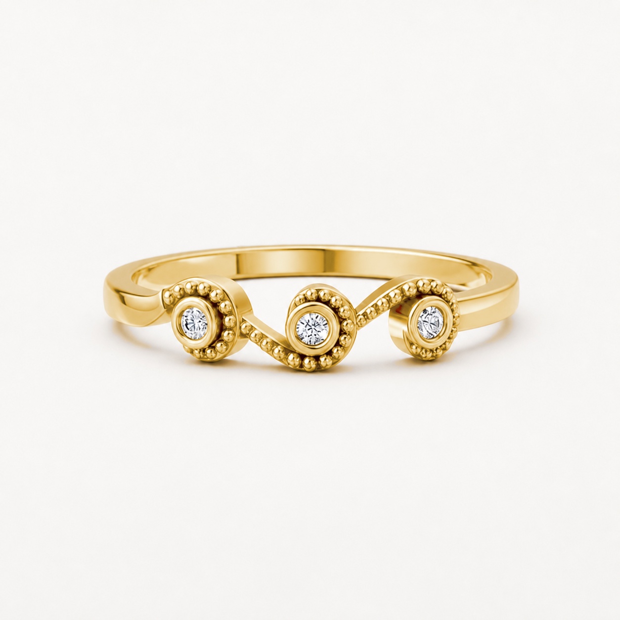 Nhẫn Nữ EURO Style RNN14 Vàng Gold vàng 10K/14K/18K/607 cao cấp, thanh lịch