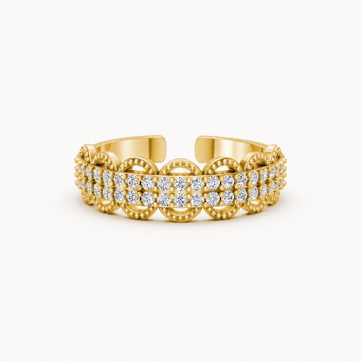 Nhẫn Nữ EURO Style RNN23 Vàng Gold vàng 10K/14K/18K/607 cao cấp, thanh lịch