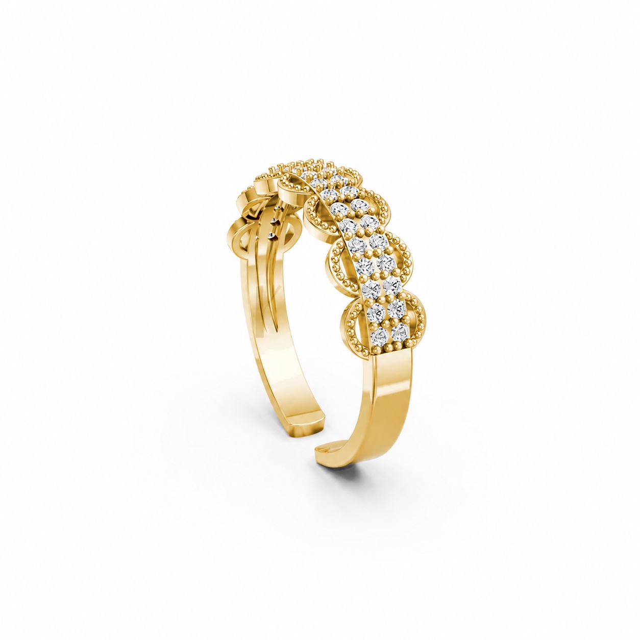 Nhẫn Nữ EURO Style RNN23 Vàng Gold thiết kế tinh xảo, độc đáo