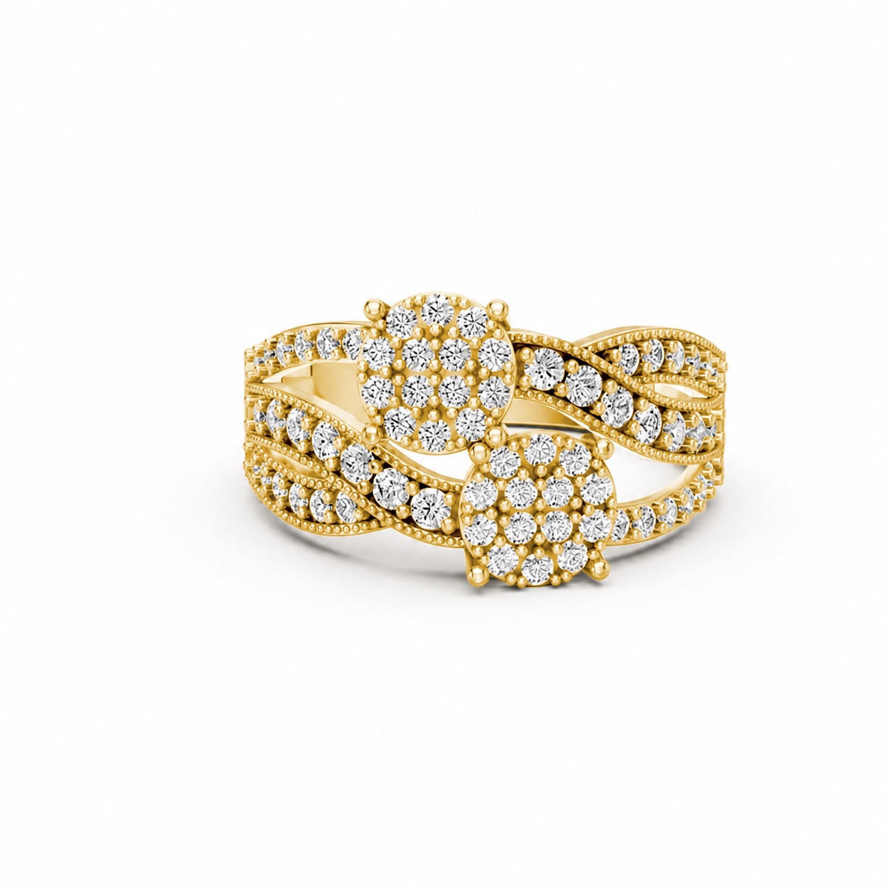 NHẪN NỮ EURO STYLE – RNN32 Vàng Gold vàng 10K/14K/18K/607 cao cấp, thanh lịch