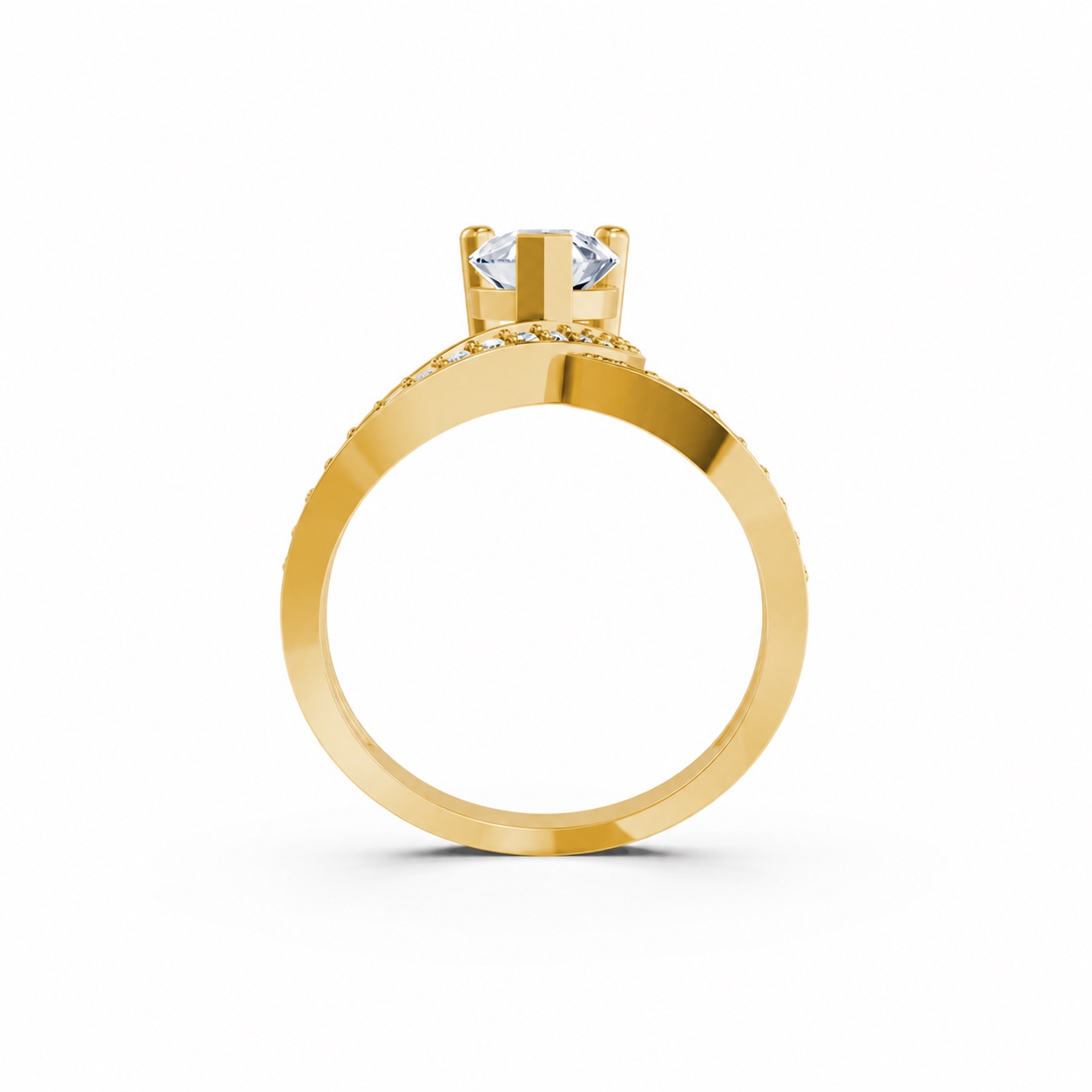 Nhẫn Nữ EURO Style RNN34 Vàng Gold thiết kế phá cách, sang trọng