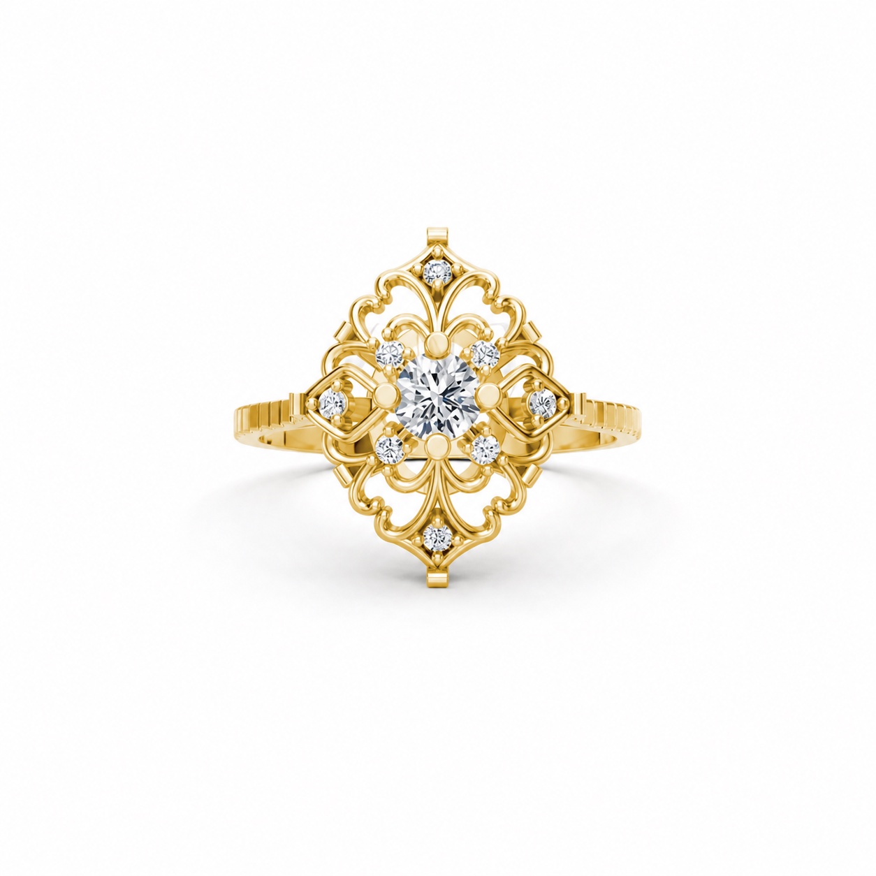 Nhẫn Nữ EURO Style RNN4 Vàng Gold vàng 10K/14K/18K/607 cao cấp, thanh lịch