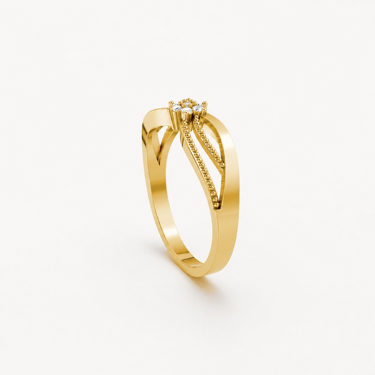 Nhẫn Nữ EURO Style RNN21 Vàng Gold thiết kế tinh xảo, độc đáo