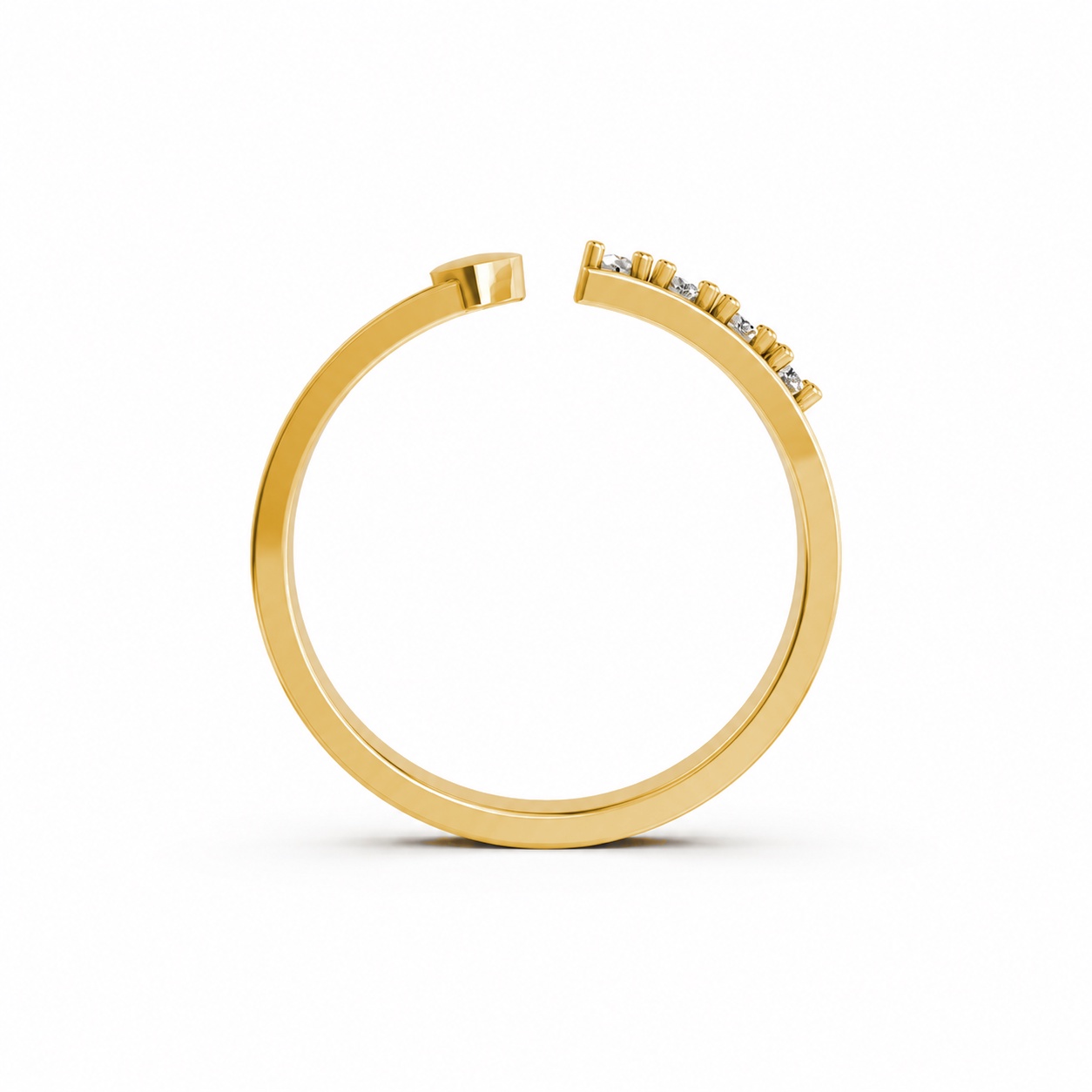 Nhẫn Nữ EURO Style RNN25 màu Vàng Gold thiết kế phá cách, sang trọng